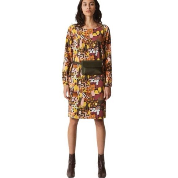 Skunkfunk Dresses & Skirts - SKFK Balentina Print Stretch Cotton L/S T-Shirt Dress Pockets NWT
